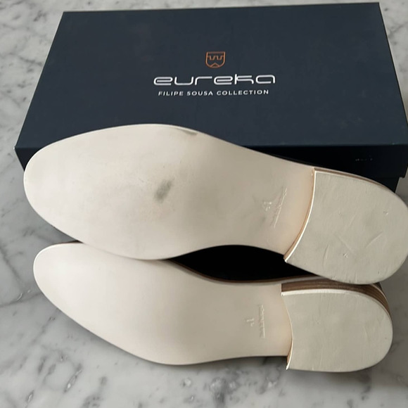 NEW Filipe Sousa Collection Eureka Leather Loafers Boat Shoes Blue and Black 41 - Picture 8 of 11